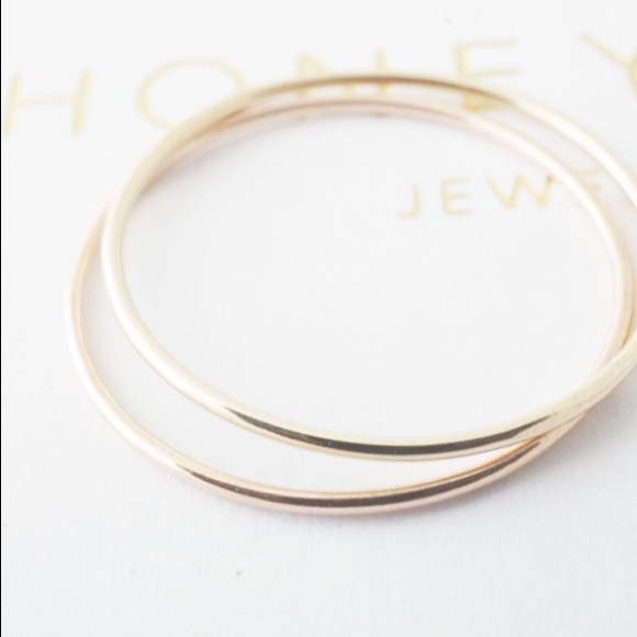 14K Rose Gold Band Skinny Ring - Picture 2 of 7